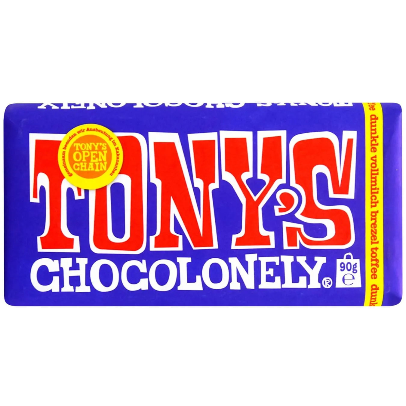 Шоколад Tony's Chocolonely Brezel Toffee 90г - Фото 1