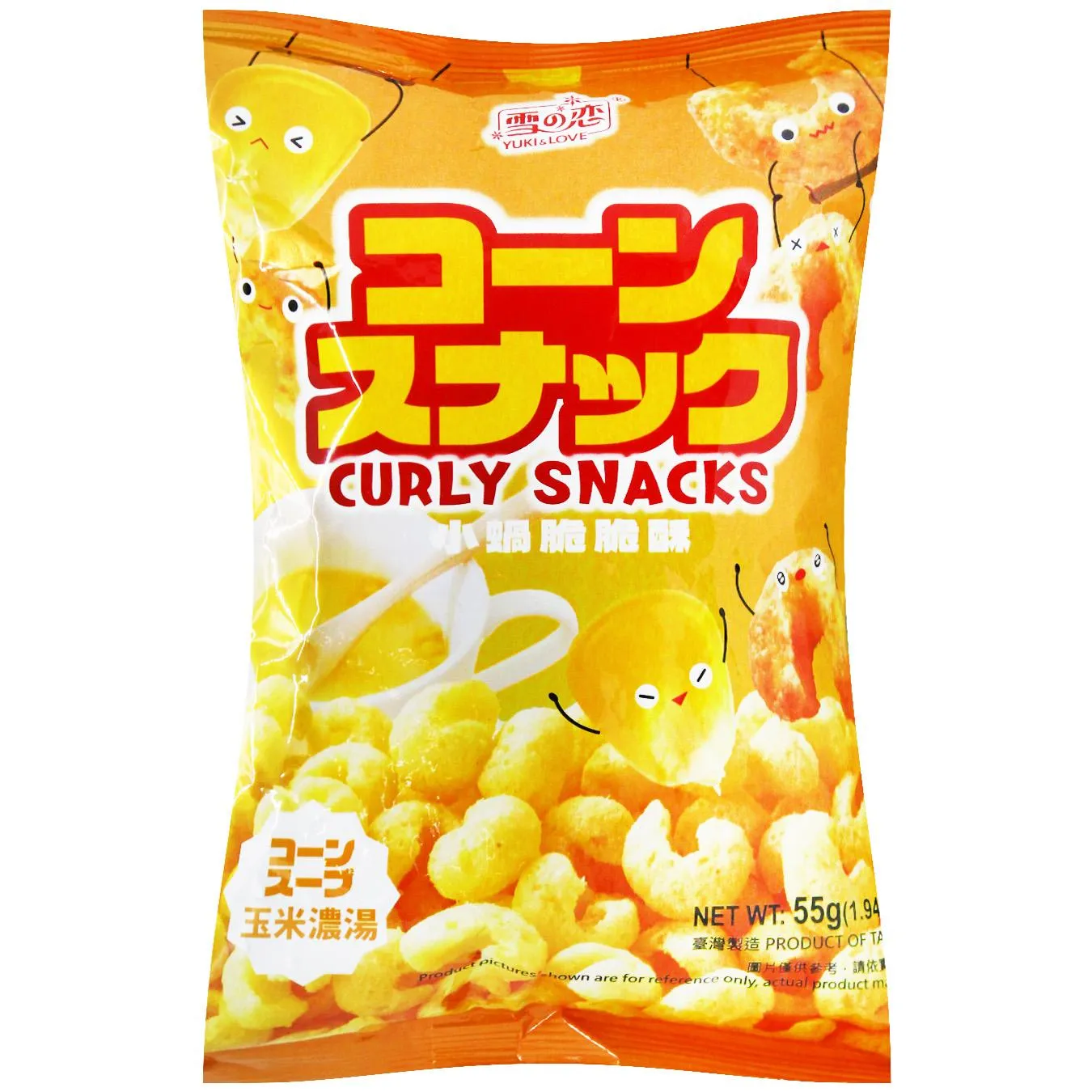 Снек кукурудзяний Yuki & Love з оригінальним смаком 55г - Фото 1