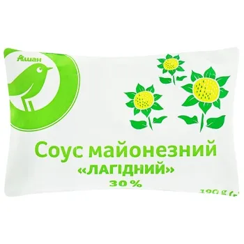 Соус майонезний Auchan Лагідний 30% 190г - Photo 1