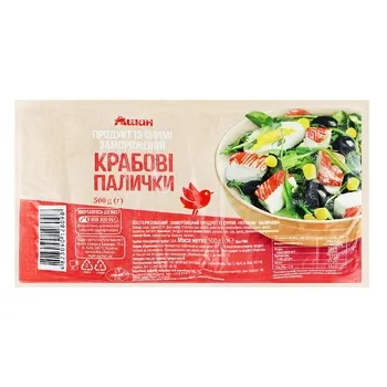 Крабові палички Auchan заморожені 500г - Photo 1