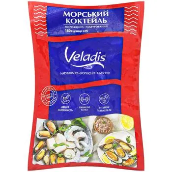 Морський коктейль Veladis глазурований варено-морожений 180г - Photo 1
