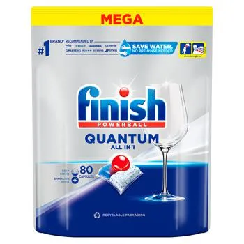 Таблeтки для посудомийних машин Finish Quantum All in 1 80шт - Фото 4