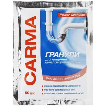 Засіб для очищення труб Carma з гарячою водою 60г - Photo 1