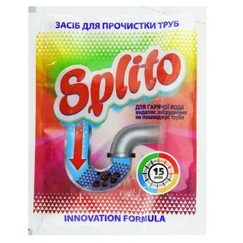 Засіб для прочищення труб Splito для гарячої води 70г - Photo 1