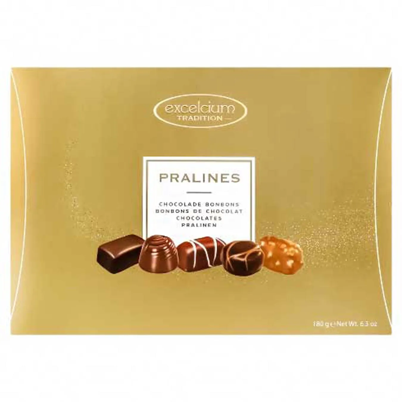 Цукерки Hamlet Excelcium Праліне золоте 180г - Фото 1