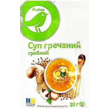 Суп Auchan гречаний грибний 20г - Photo 1