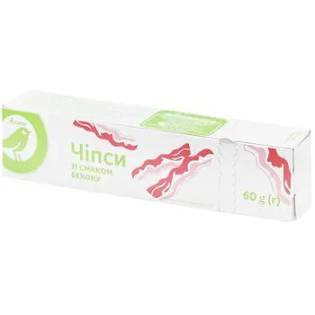 Чипси Auchan зі смаком бекону 60г - Photo 1