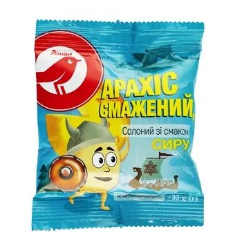 Арахіс Auchan смажений солоний зі смаком сиру 35г - Photo 1