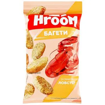 Сухарики Hroom! багетні зі смаком Лобстер 60г - Photo 1