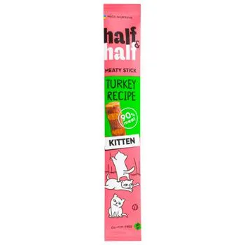 Ласощі для кошенят Half&Half з індичкою палички 5г - Photo 3