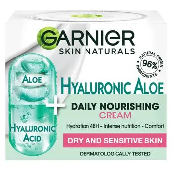 Крем для обличчя Garnier зволожуючий для сухої та чутливої шкіри 50мл - Фото 1