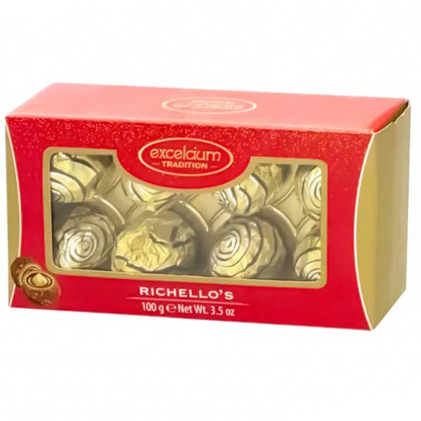 Цукерки Excelcium Tradition Richello's з цілим фундуком 100г - Фото 1