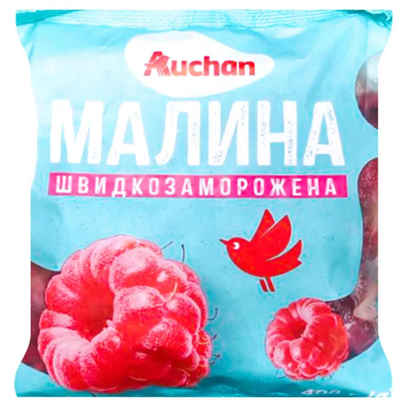 Малина Auchan швидкозаморожена 400Г - Фото 1