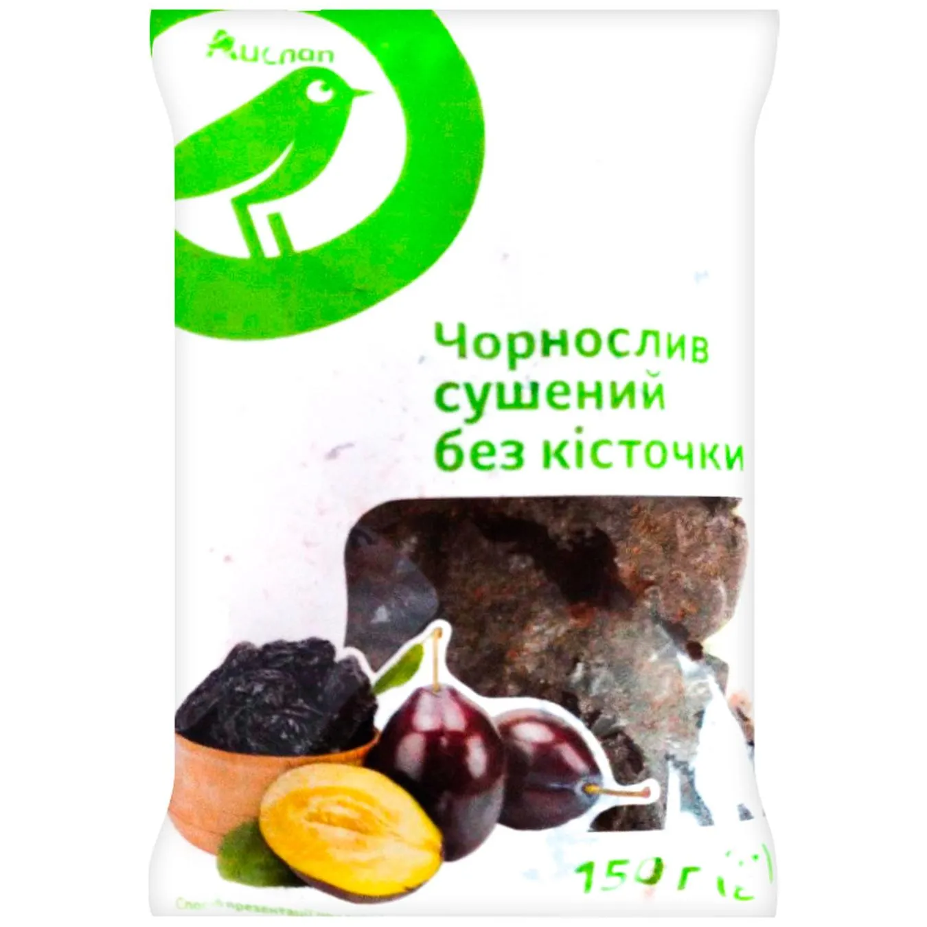 Чорнослив Auchan сушений без кісточки 150г - Фото 1