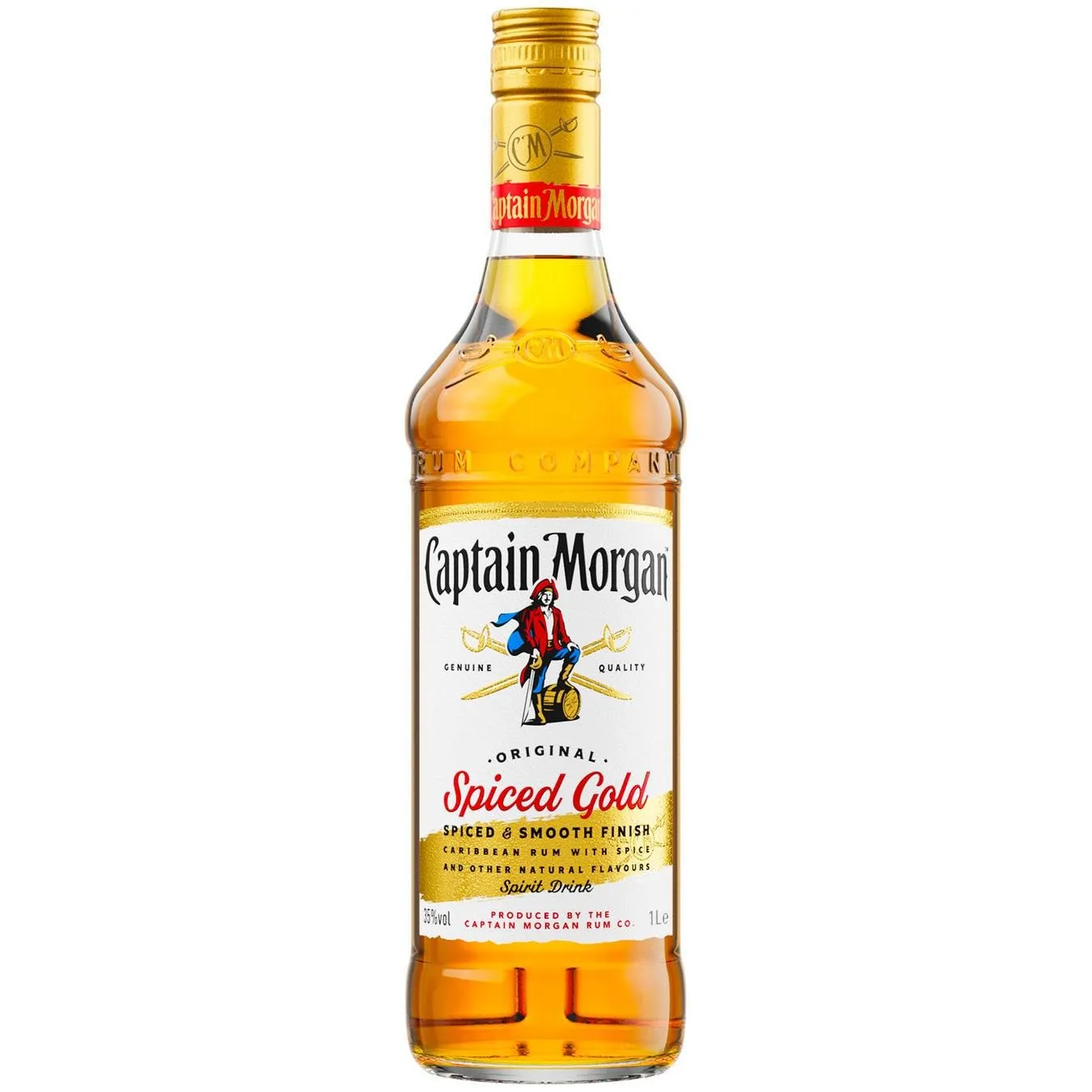 Ромовий напій Captain Morgan Spiced Gold 35% 1л - Фото 3
