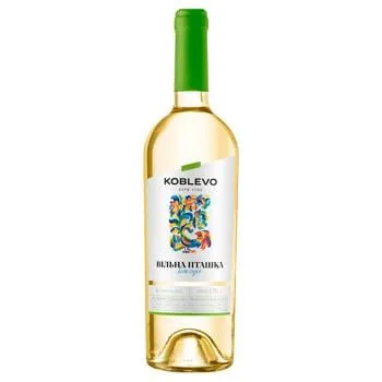 Вино Koblevo Вільна Пташка біле сухе 9-14% 0,75л - Фото 3
