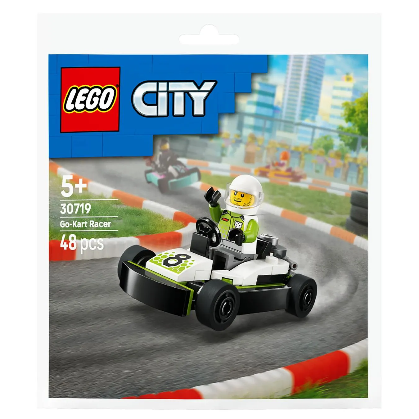 Конструктор Lego City Гонщик на картингу 30719 - Фото 1