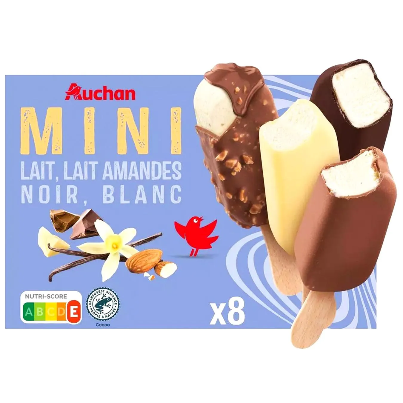 Морозиво Auchan Mini Gourmand 8шт 258г - Фото 1