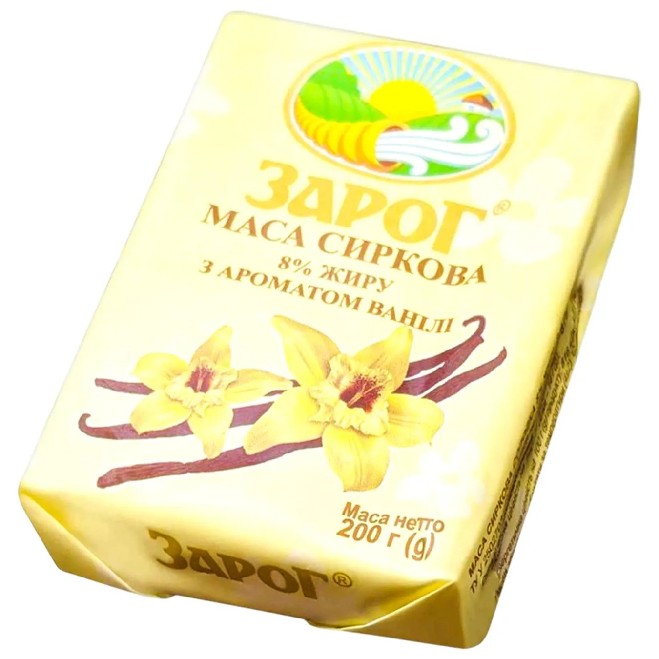 МАСА СИРКОВА 8% ВАНІЛЬ 200Г ЗА - Фото 1