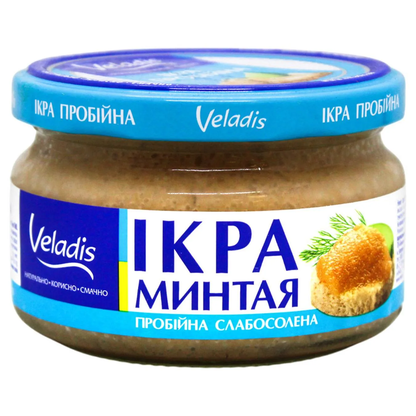 Ікра Минтая пробійна слабосолена Veladis 180г - Фото 1