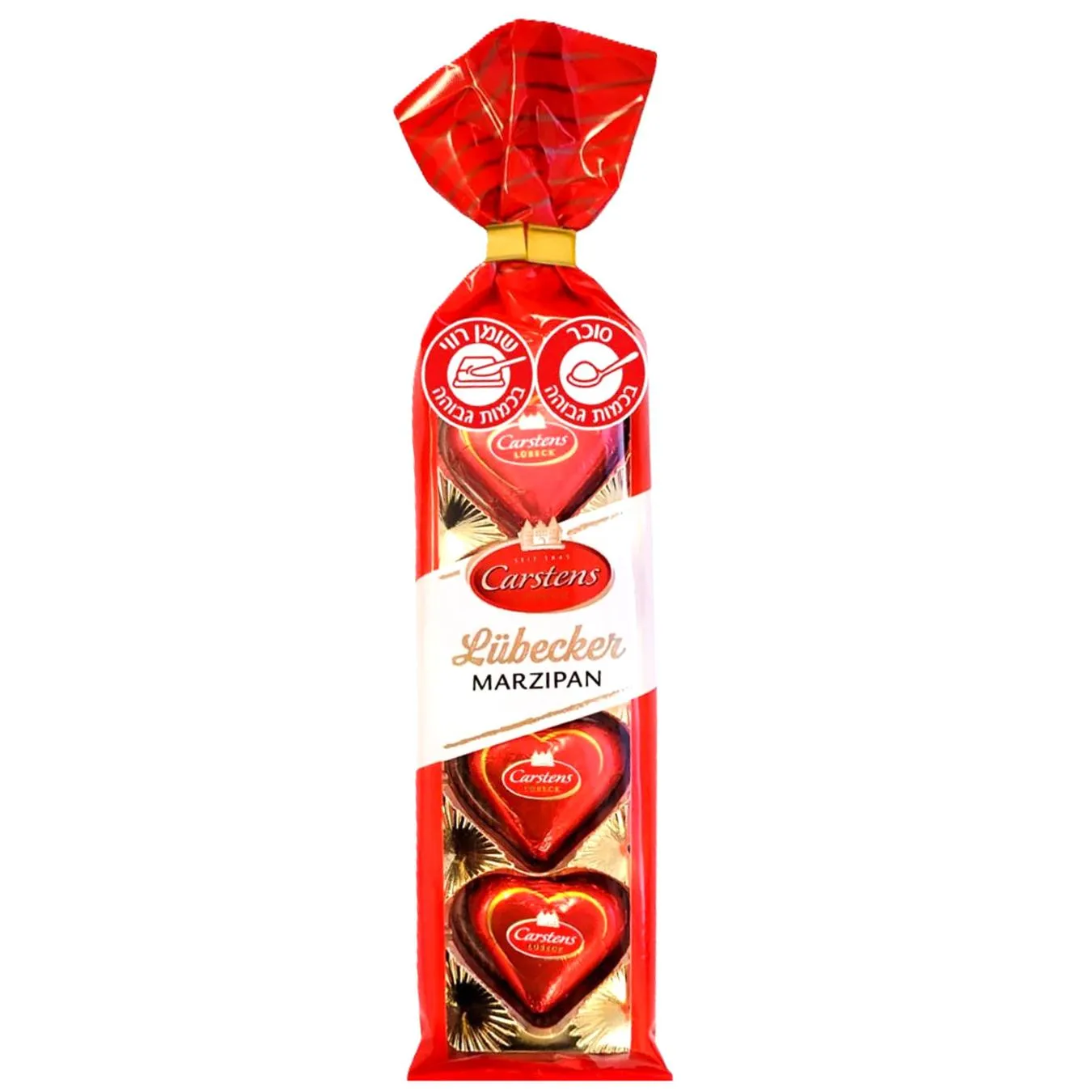 Цукерки Carstens Lübecker Марципанові серця 50г - Фото 1