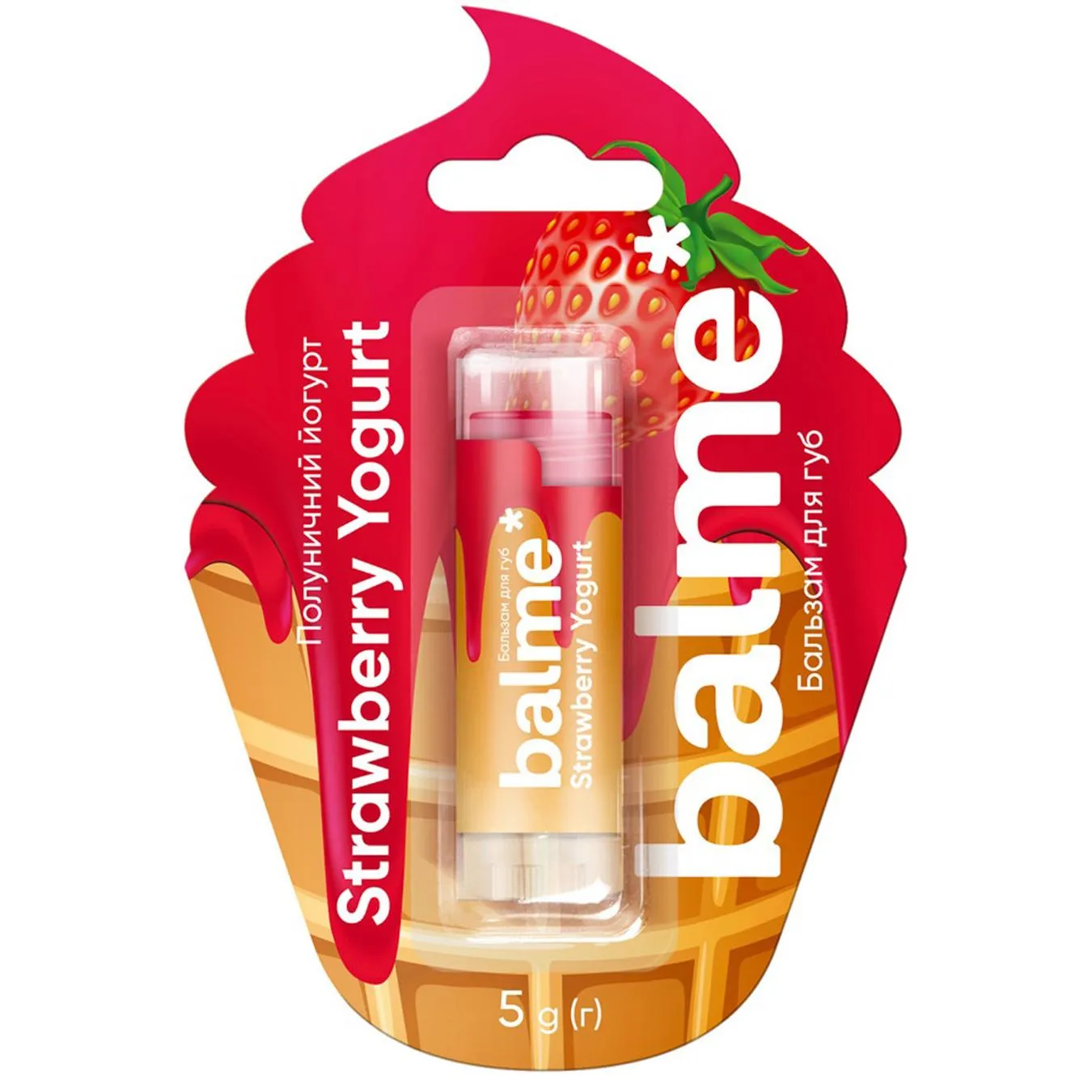 Бальзам для губ Balme Strawberry Yogurt 5г - Фото 1