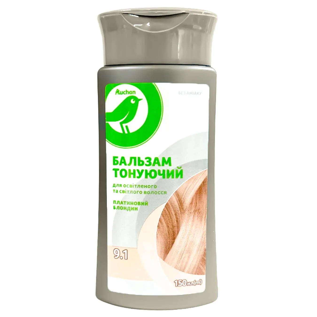 Бальзам Auchan тонуючий тон 9.1 платиновий блонд 150мл - Фото 1