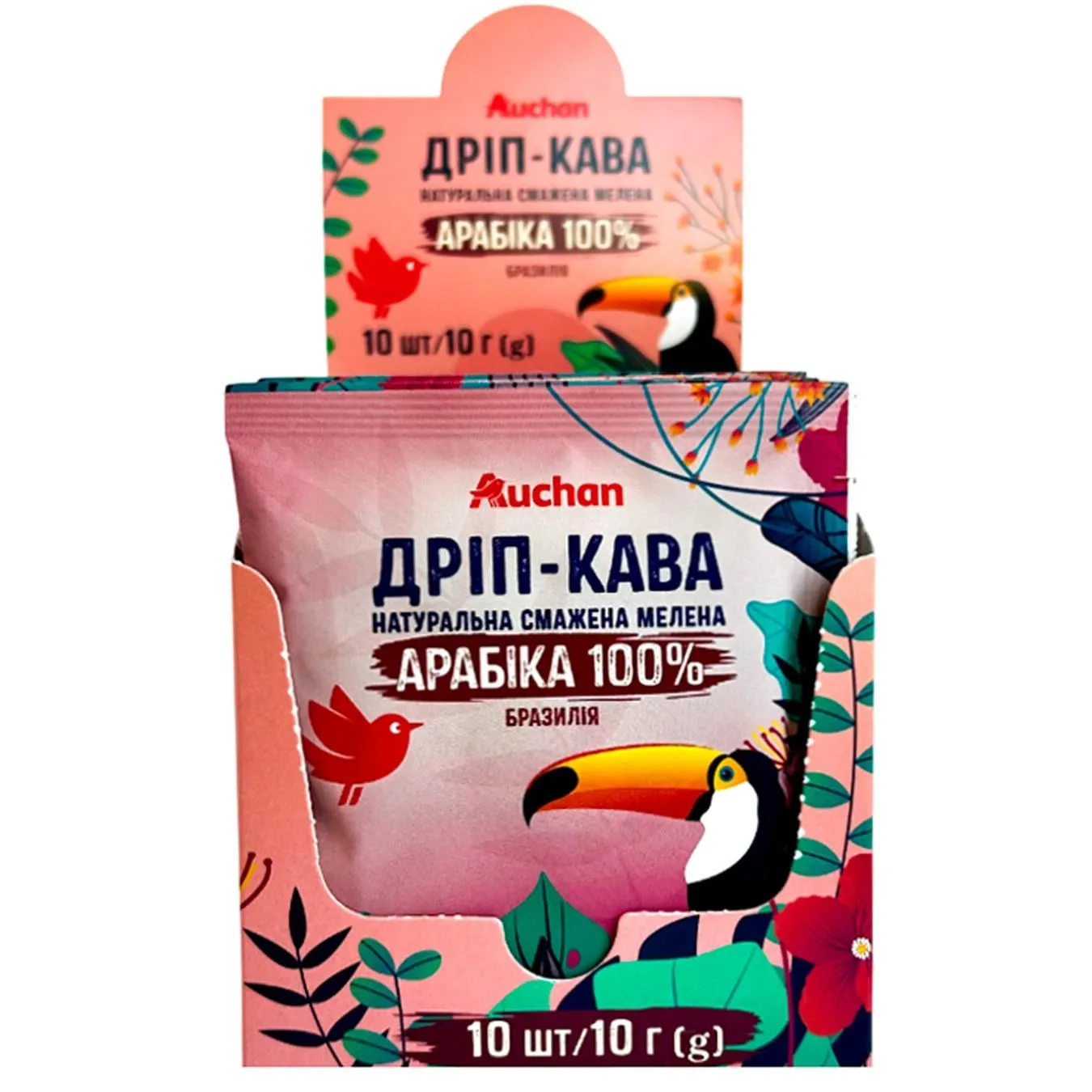 Дріп-кава Auchan Бразилія 10г*10шт - Фото 1