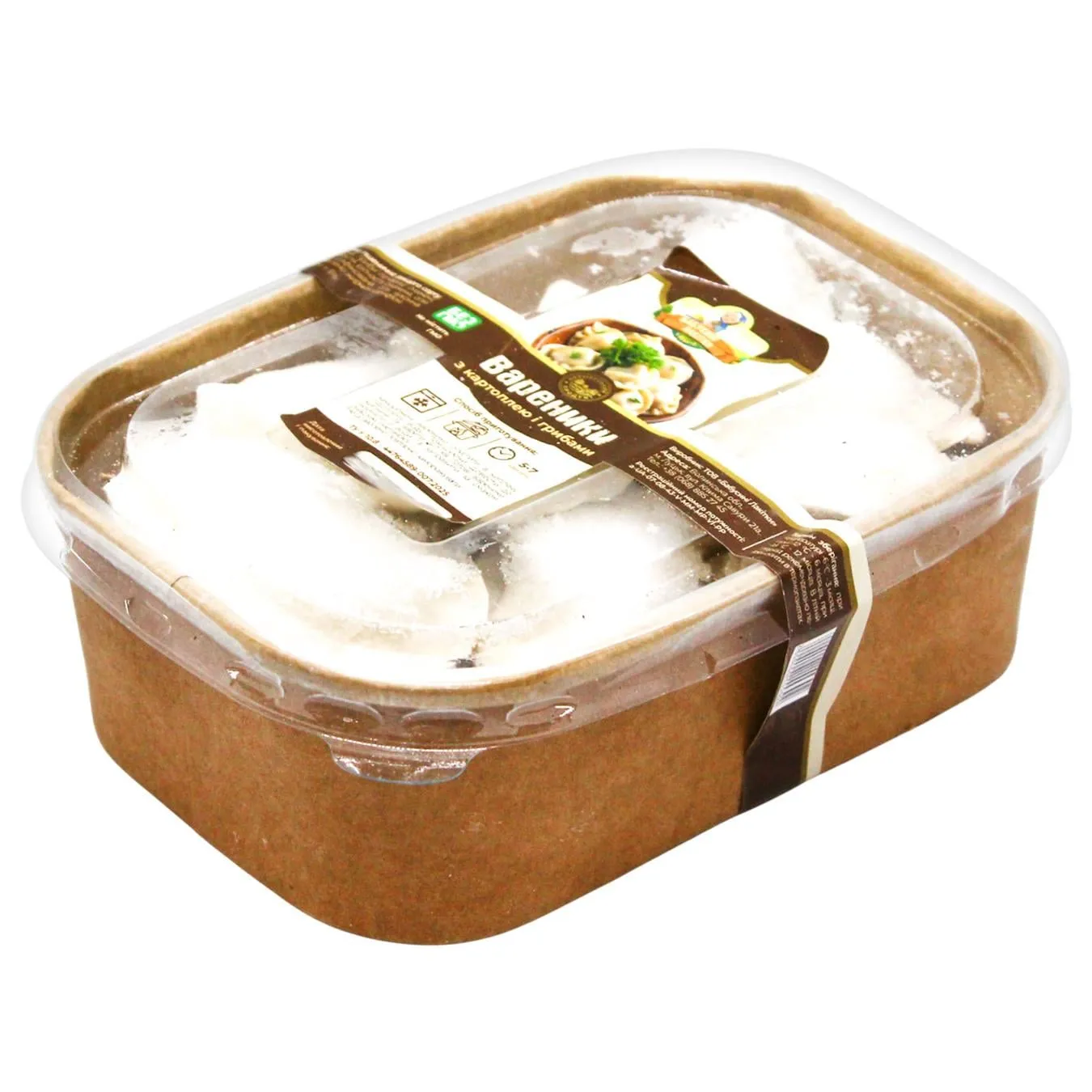 Вареники Бабусині Лакітки з картоплею і грибами 350г - Фото 1