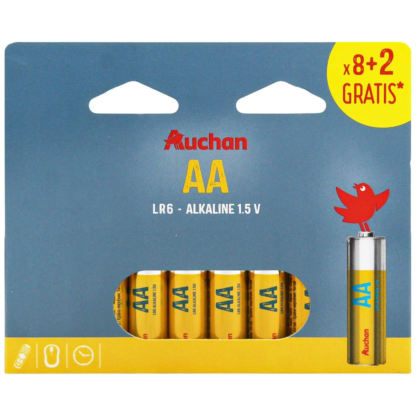 Батарейки Auchan LR6 AA 10шт - Фото 1