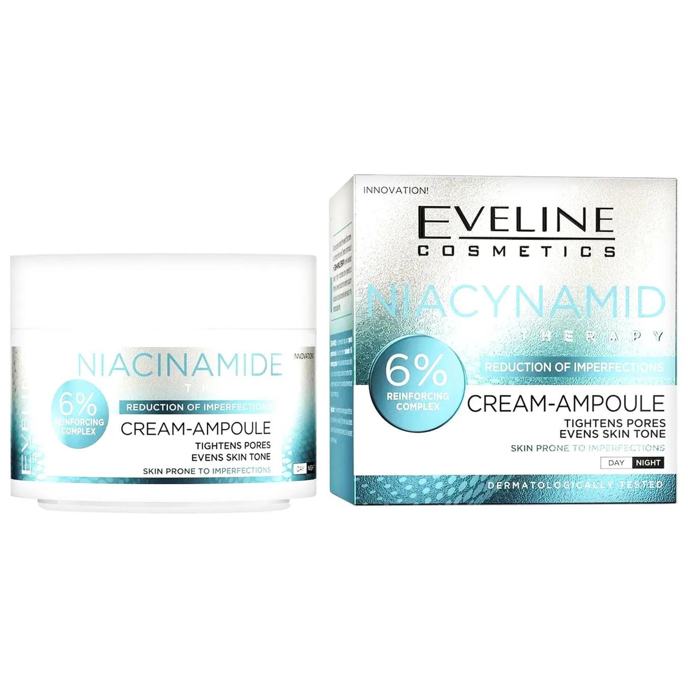 Крем-ампула Eveline Cosmetics Niacynamid Therapy день/ніч 50мл - Фото 1