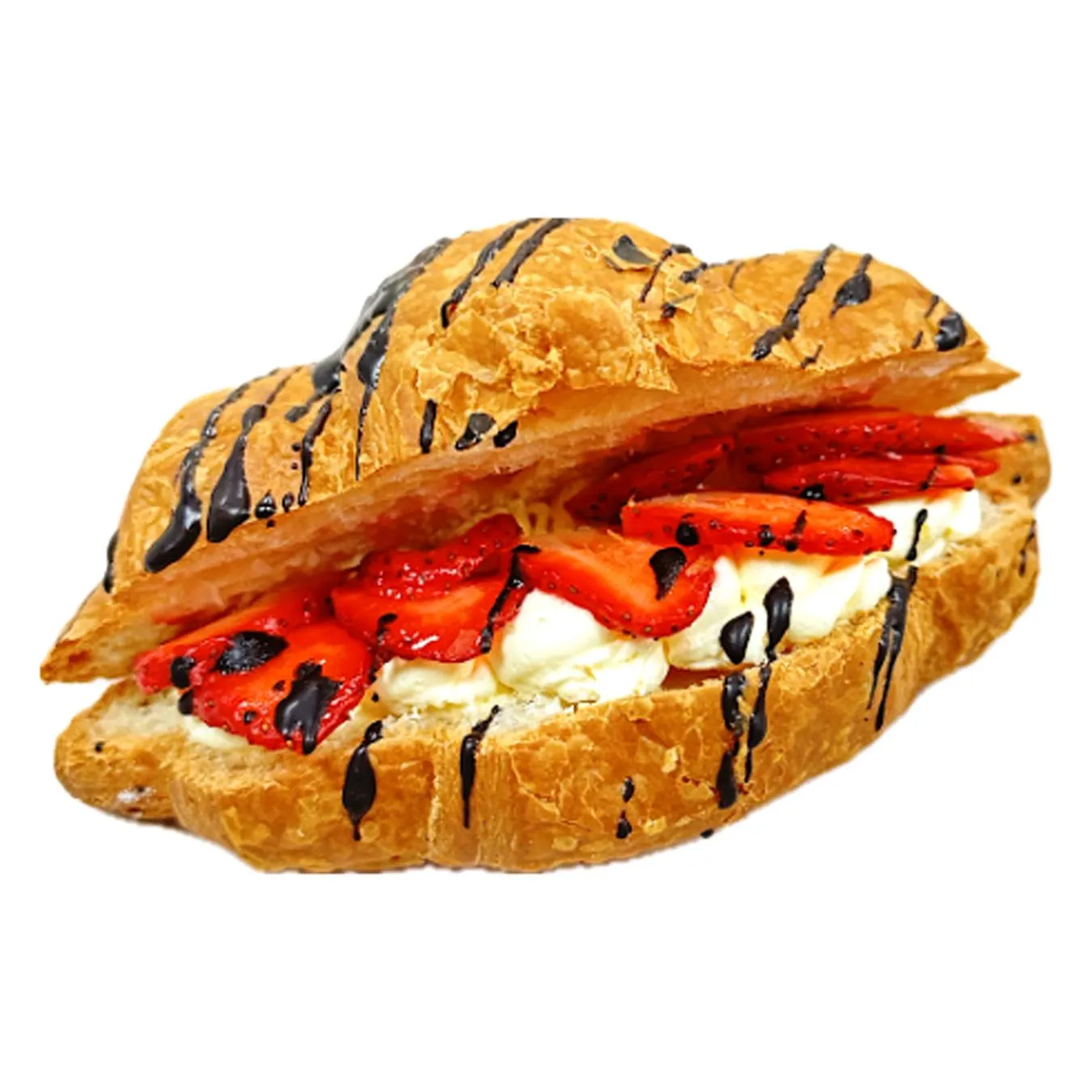 Круасан з вершковим кремом та полуницею 150г - Фото 1