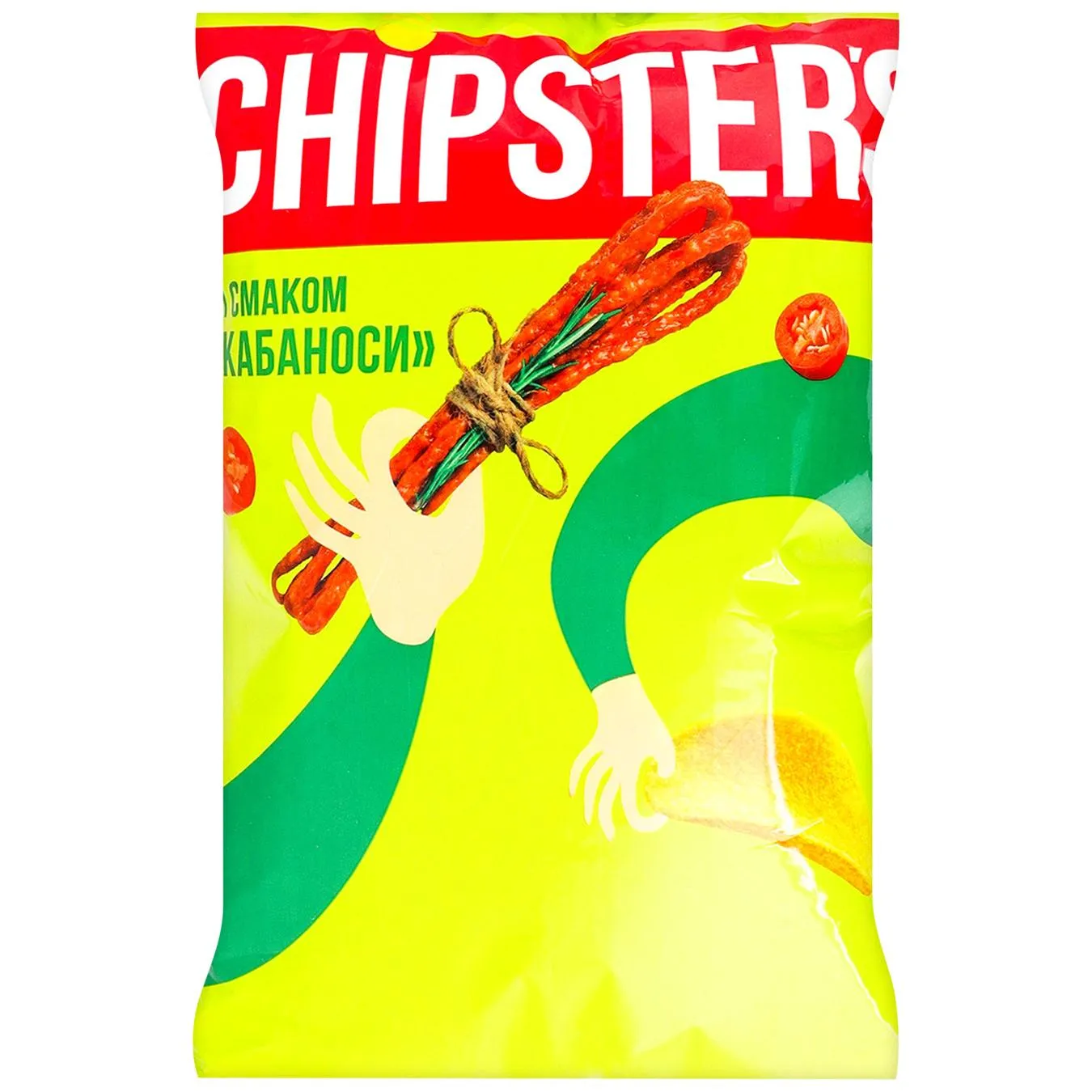 Чипси Chipster's картопляні зі смаком Кабаноси 100г - Фото 1