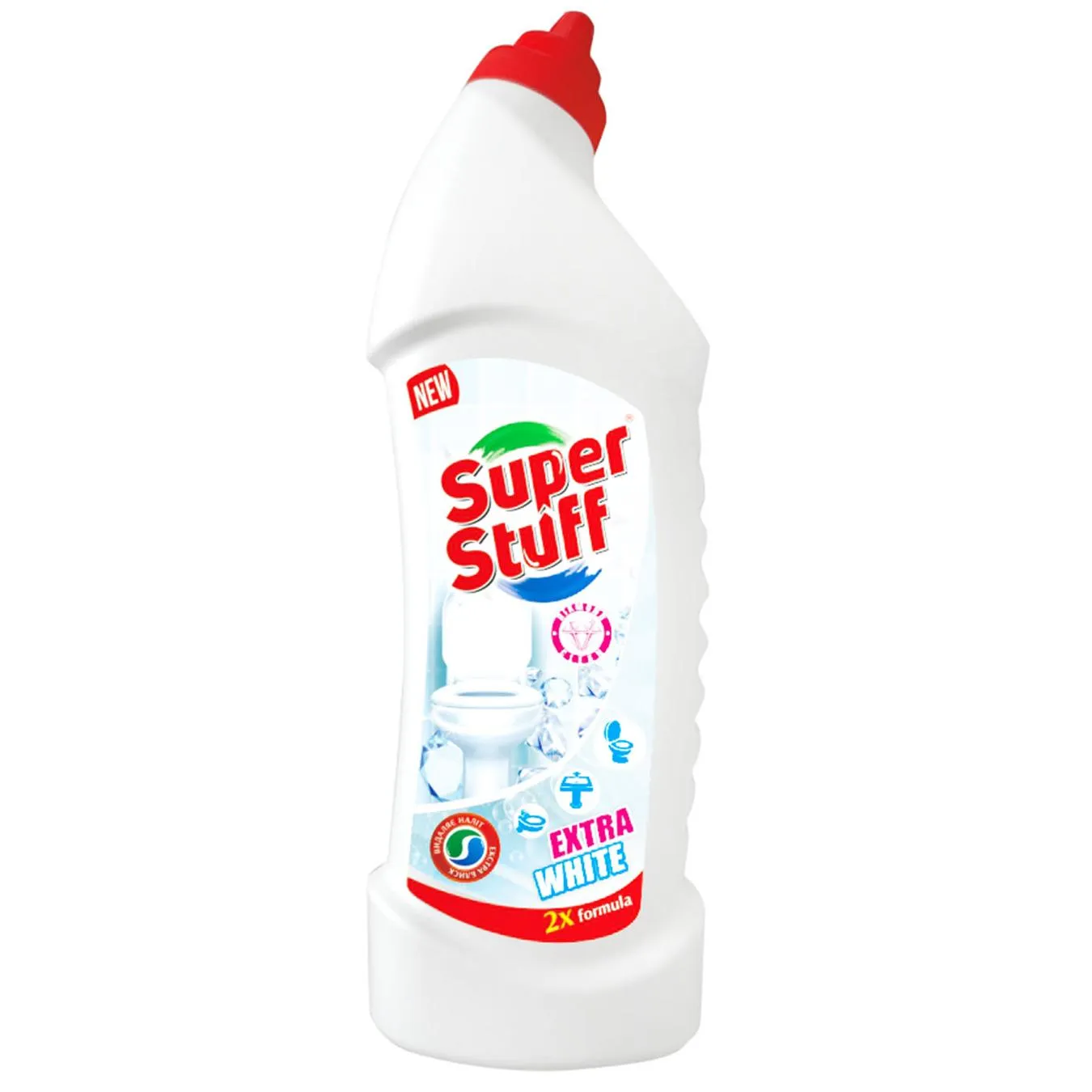 Гель для чищення унітазів SuperStuff Extra White 1л - Фото 1