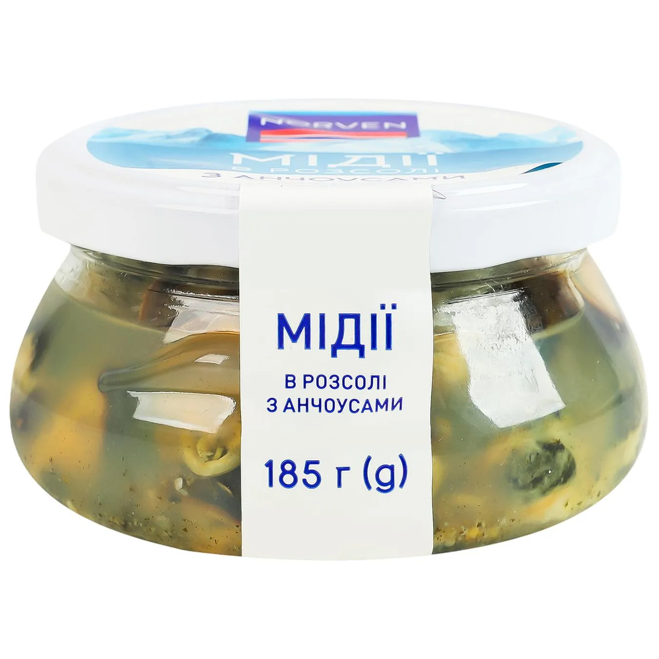 Мідії Norven в розсолі з анчоусами 185г - Фото 3