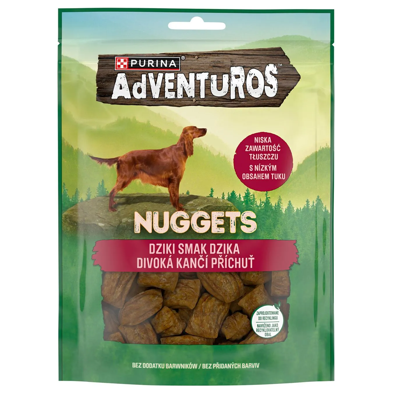 Ласощі для собак Purina Adventuros Nuggets шматочки зі смаком дикого кабана 90г - Фото 1