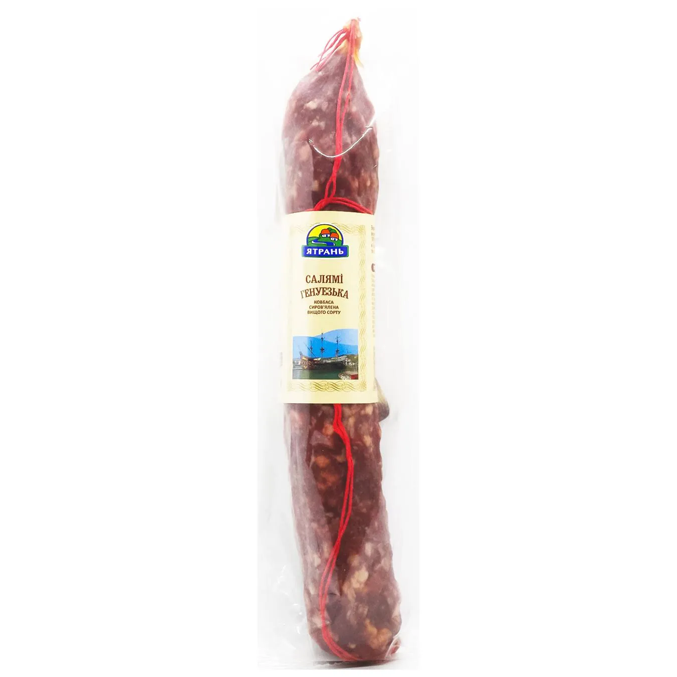 Ковбаса Ятрань Салямі Генуезька сиров'ялена вищий сорт - Фото 1