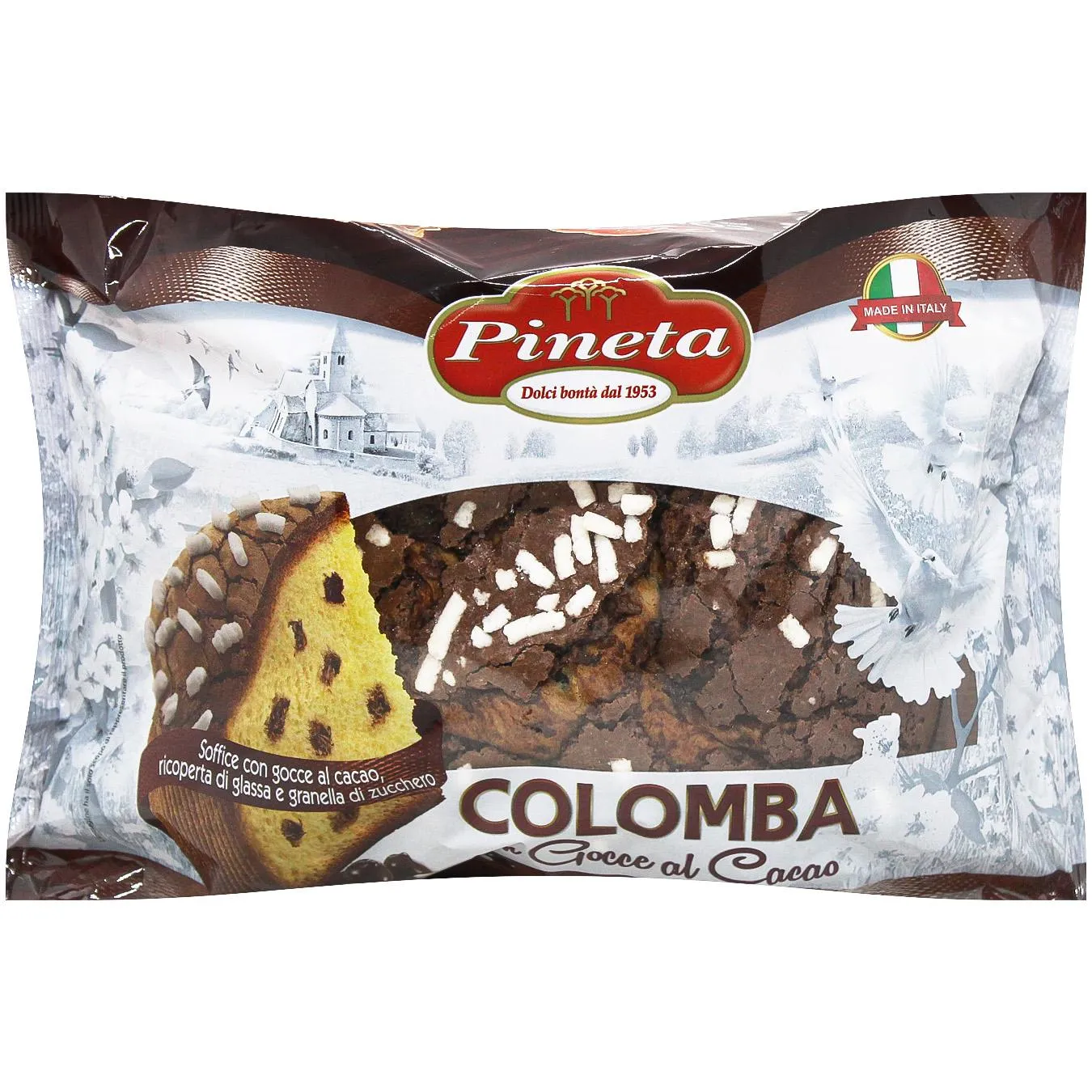 Кекс Pineta Colomba з шоколадними краплями 500г - Фото 1