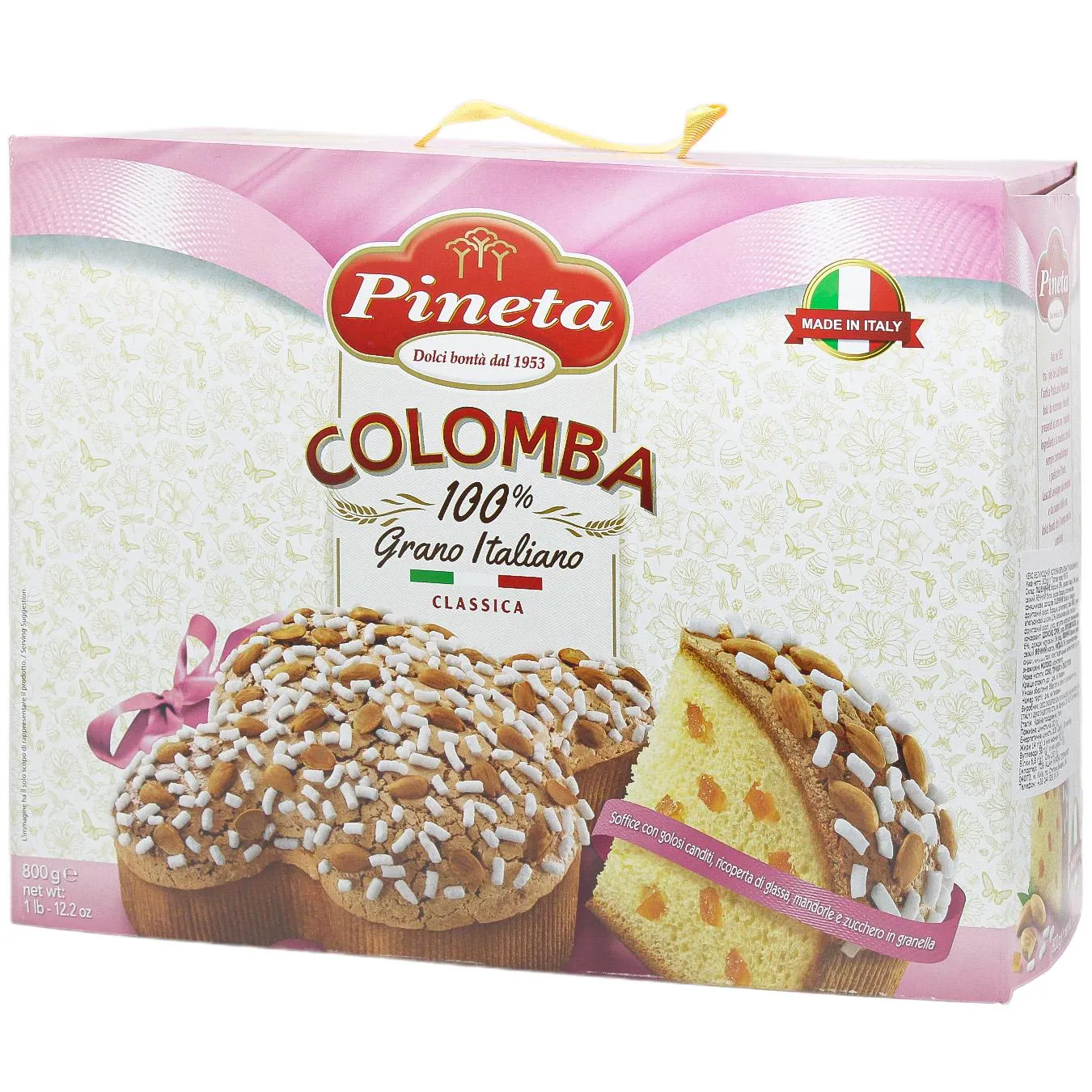 Панеттон Pineta Colomba з мигдалем та цукатами 800г - Фото 1