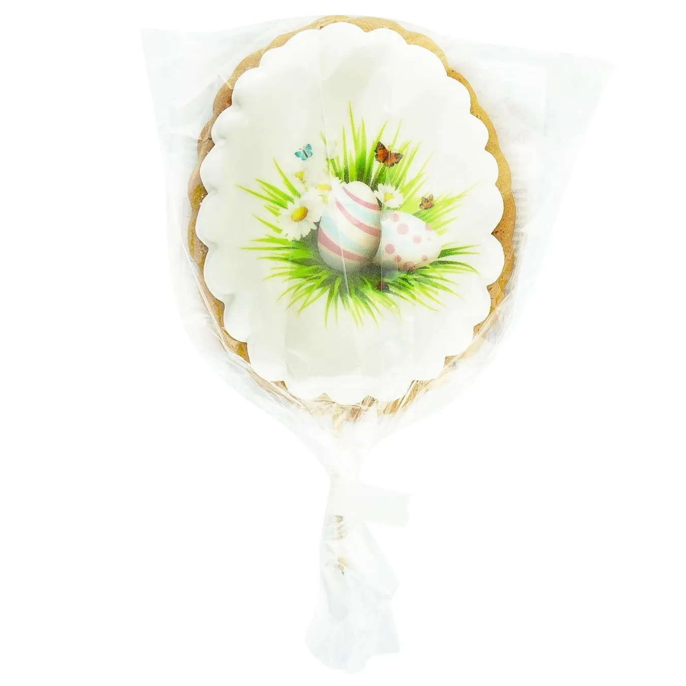 Пряник-листівка Пасхальні яєчка рожеві - Фото 1