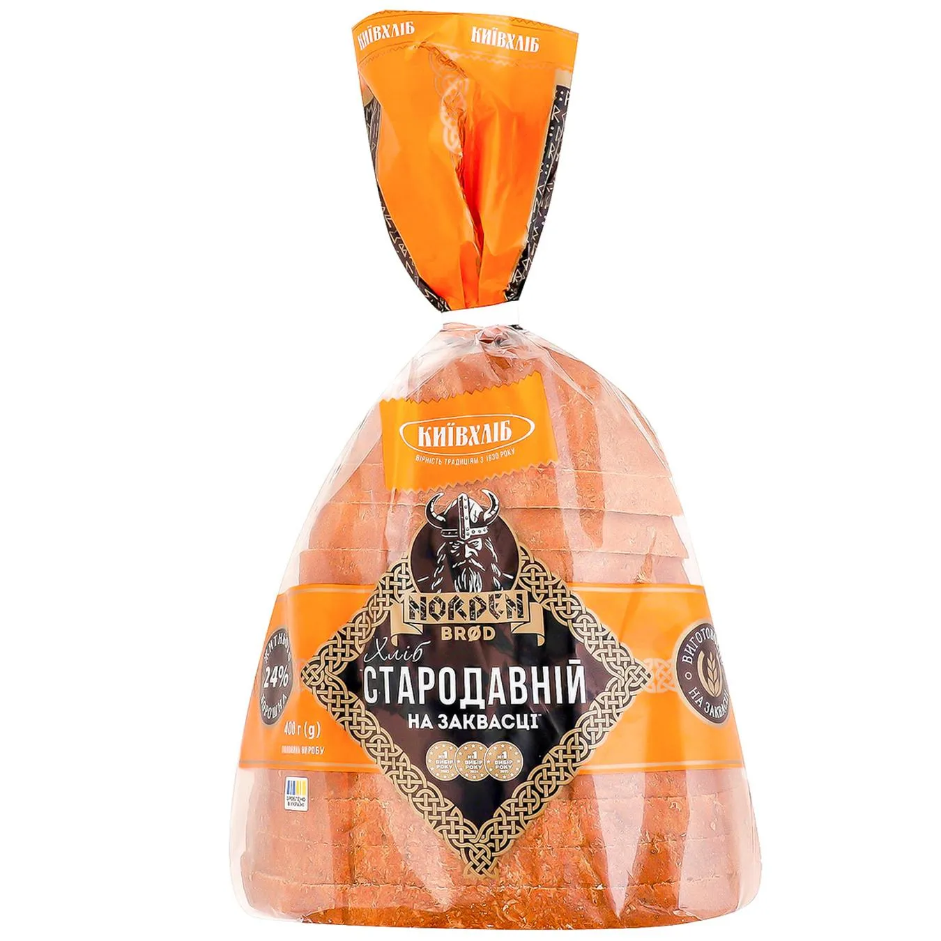 Хліб Київхліб Стародавній на заквасці половинка нарізка 400г - Фото 3