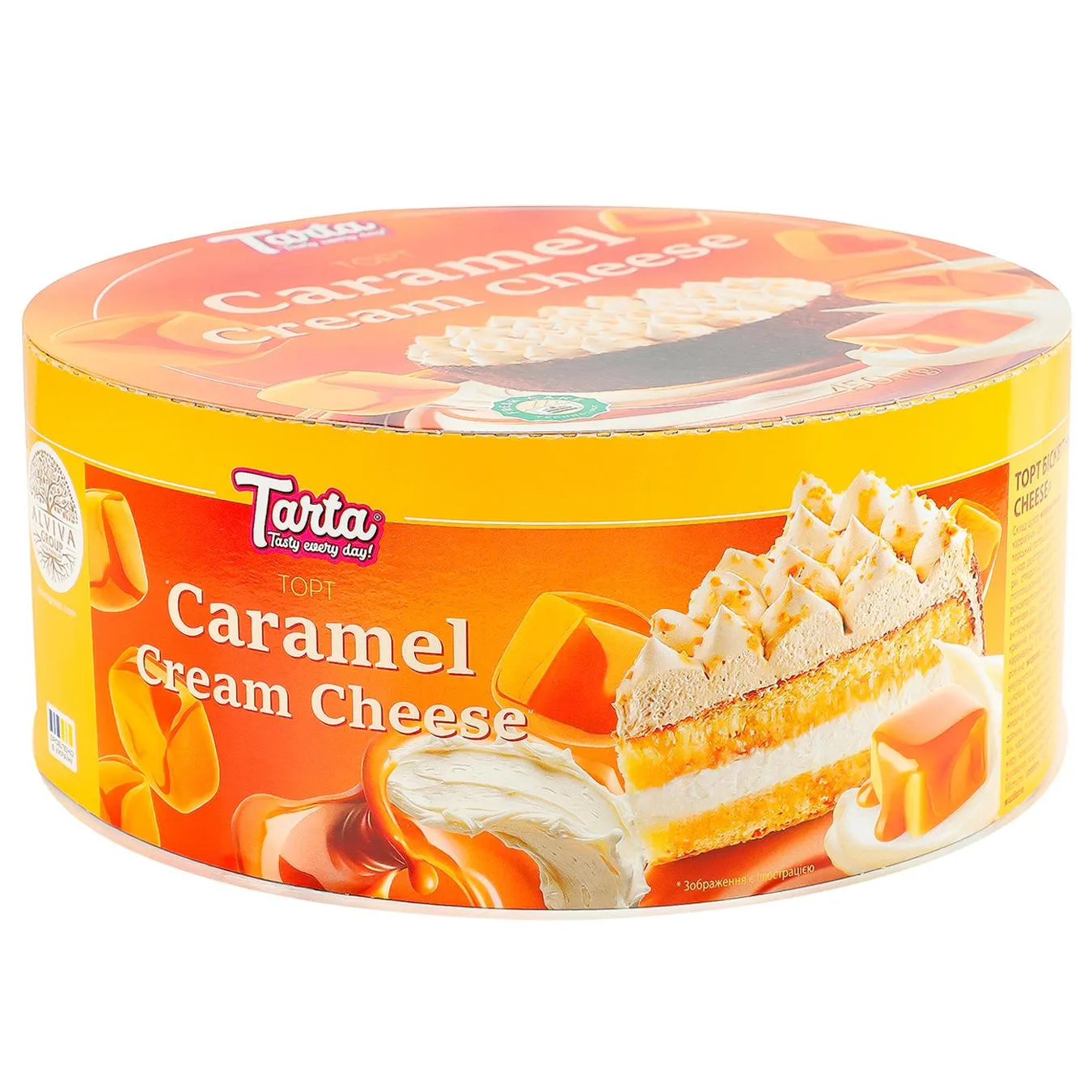 Торт Tarta Caramel Cream Cheese бісквітний 450г - Фото 1