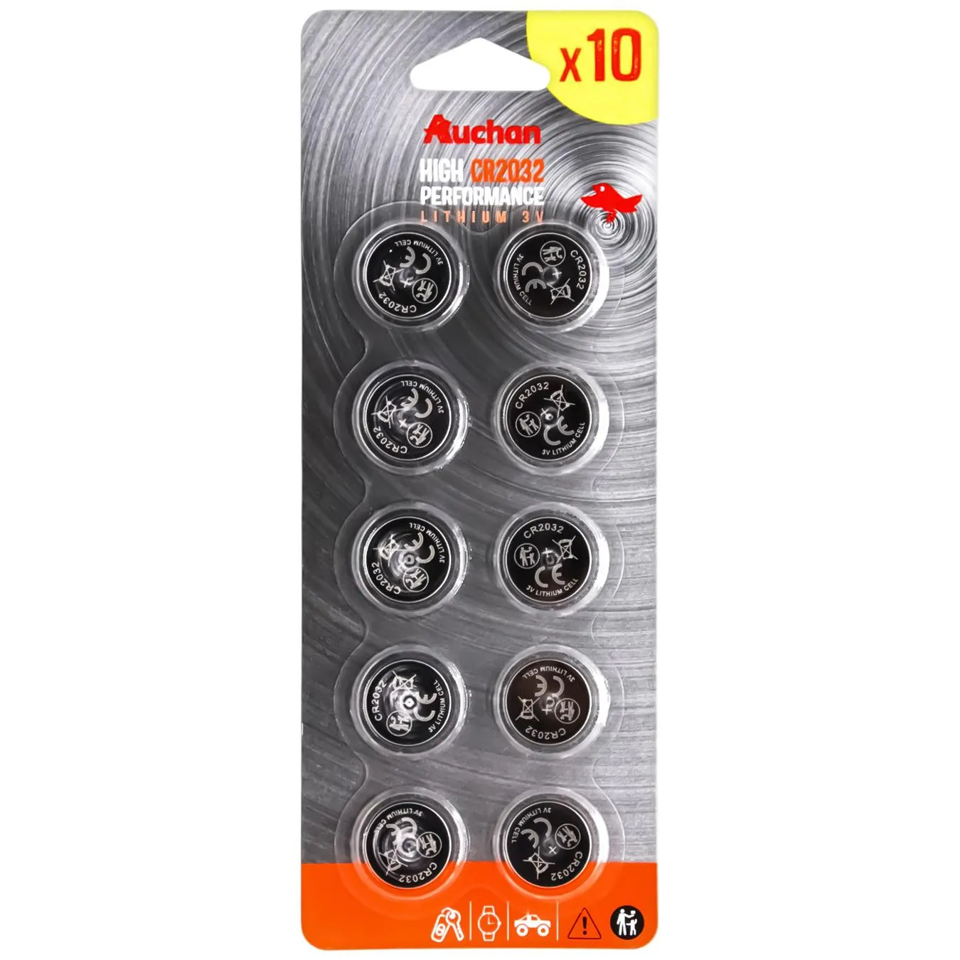 AUC/НАБІР БАТАРЕЙОК CR2032 10Ш - Фото 1