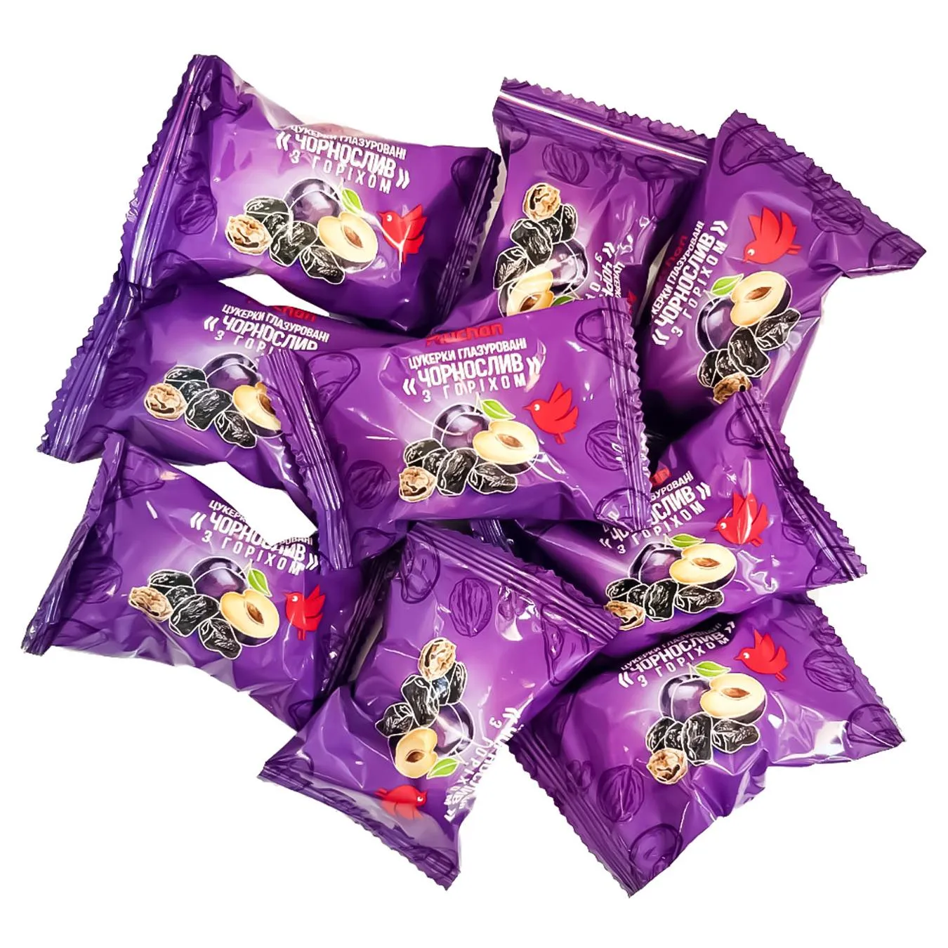 Цукерки Auchan чорнослив з волоським горіхом - Фото 1