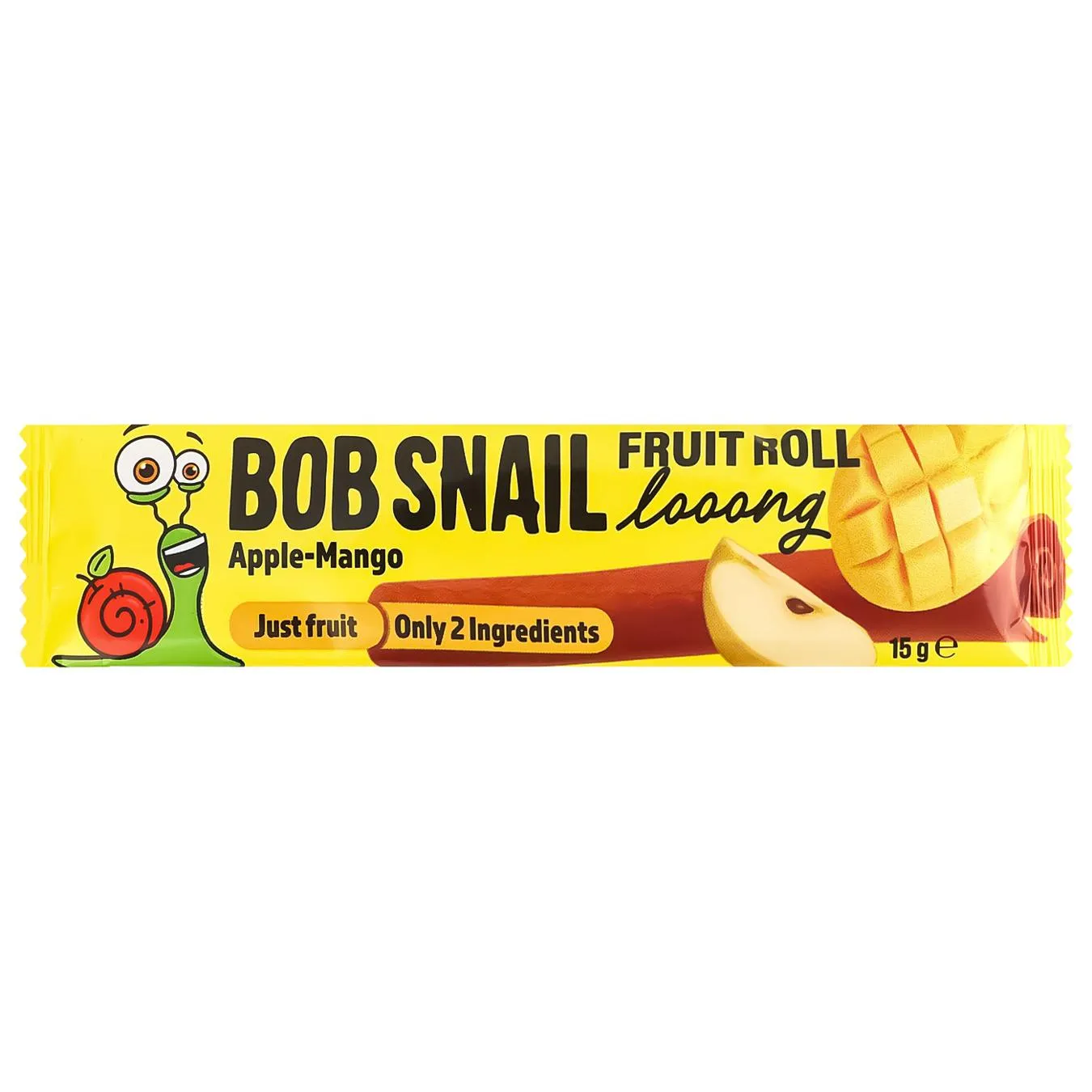 Цукерка фруктова Bob Snail Fruit Roll Дооовга Яблуко‑манго 15г - Фото 1