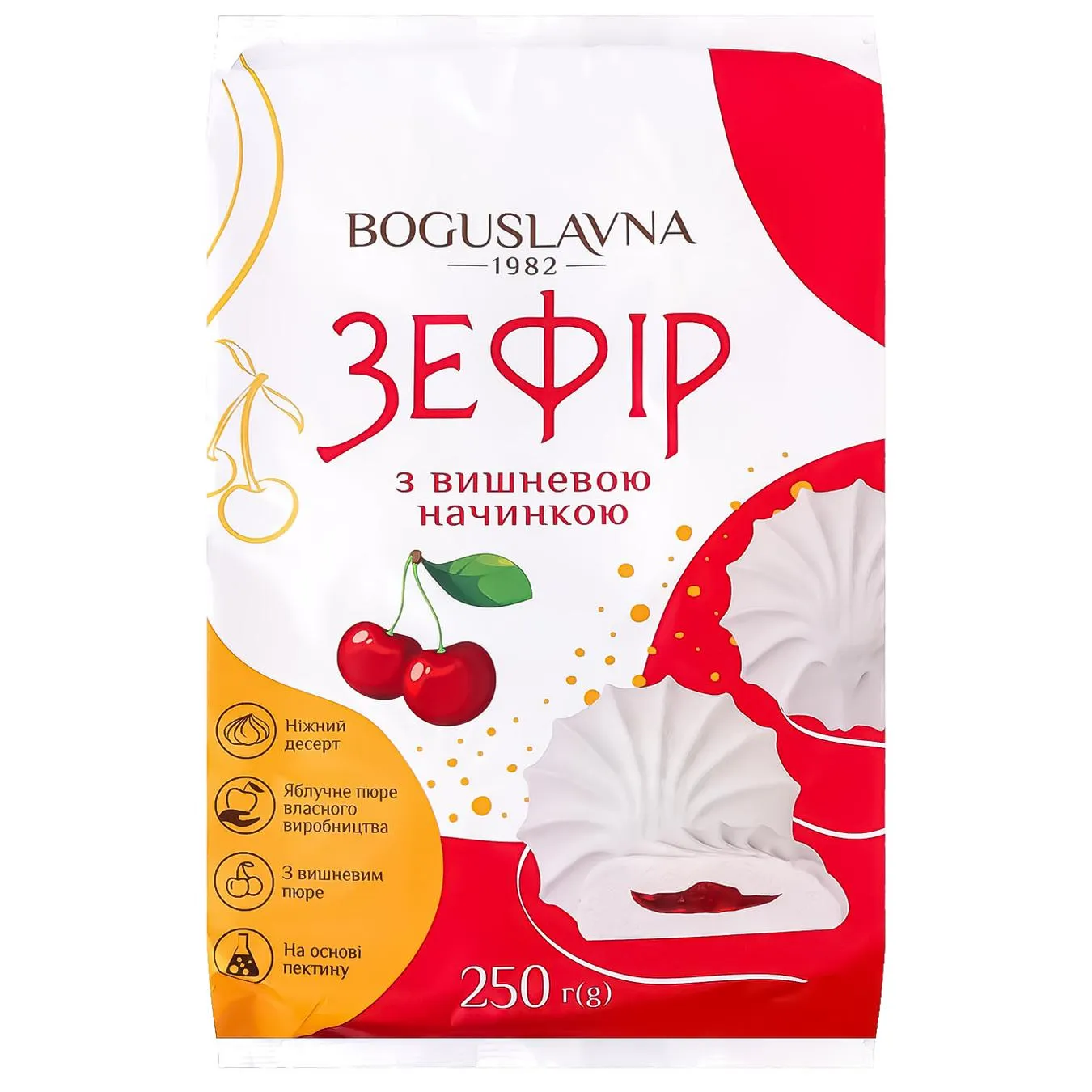 Зефір Богуславна з вишневою начинкою 250г - Фото 1