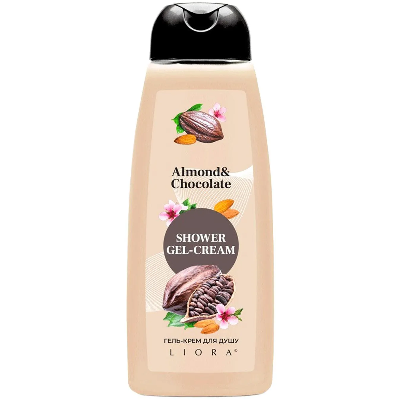 Гель-крем для душу Liora Almond&Chocolate 430мл - Фото 1