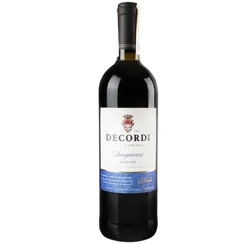 Вино Decordi Санджовезе Марке червоне сухе 11.5% 0,75л - Photo 1