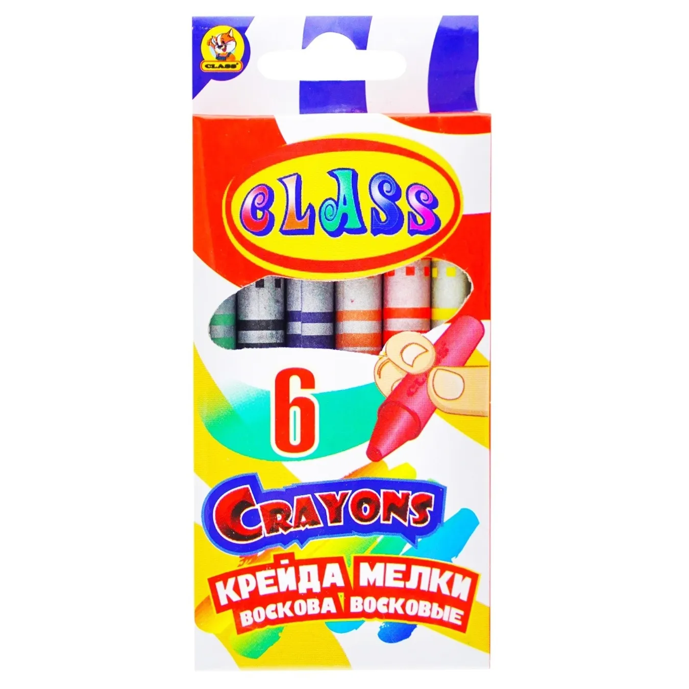 Крейда Class воскова 6шт - Фото 1