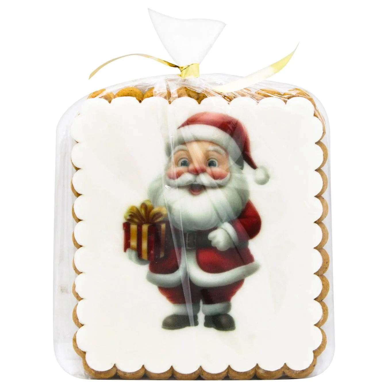 Пряник Добрик Санта з білим шоколадом - Фото 1